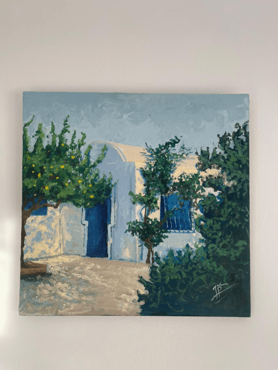 'Tranquillity' peinture acrylique sur toile 60 cm